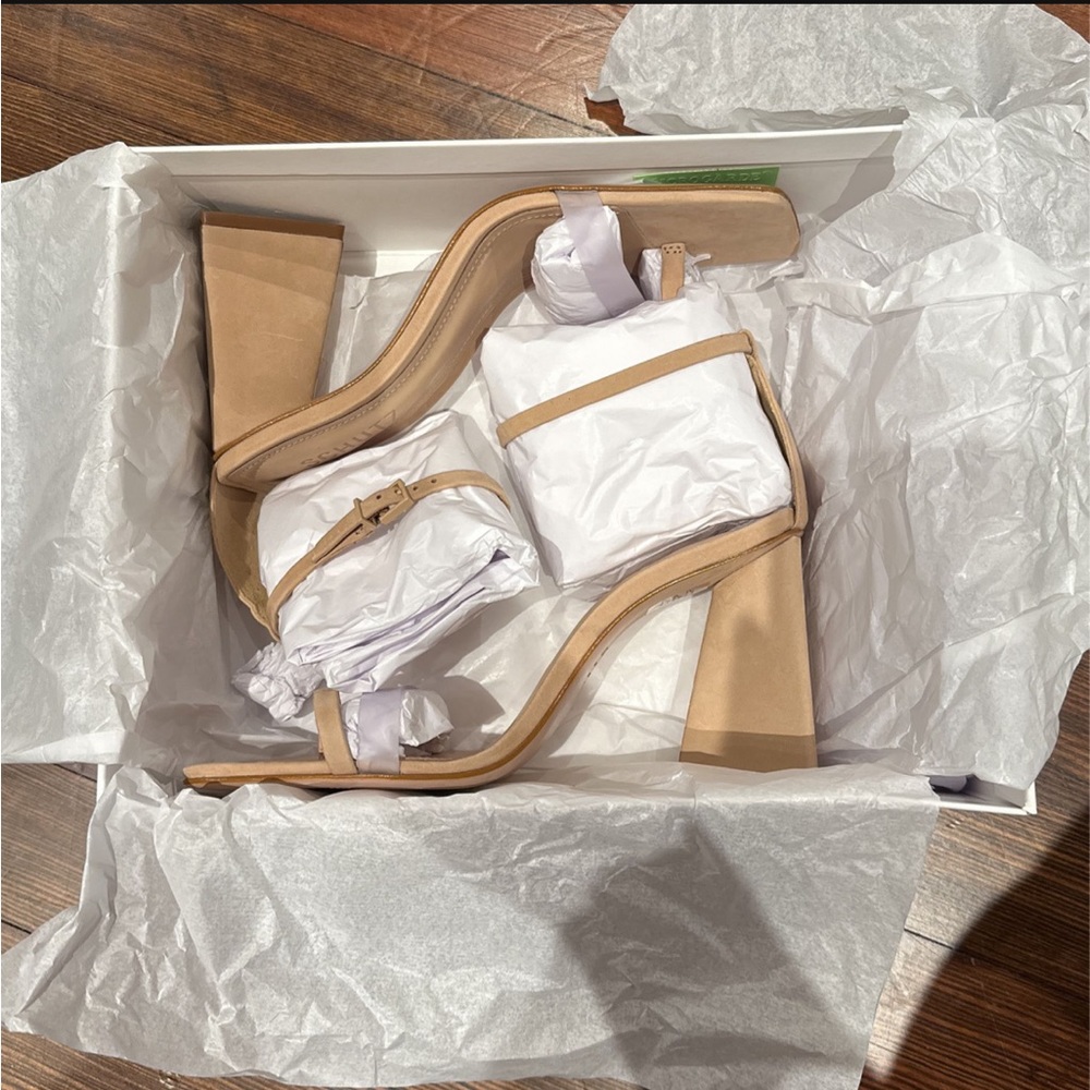 Light Nude Schutz Strappy Heels